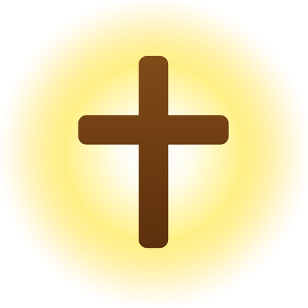 Lumino app icon: a cross with golden light